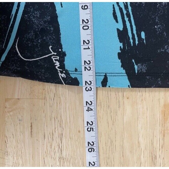 Jamie Sadock Golf Polo Top Mock 1/4 zip Retro Print Spandex Short Sleeve Small - Picture 7 of 11